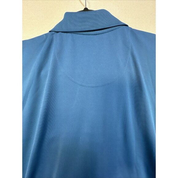 Pebble Beach Mens Golf Performance Polo Shirt Medium Blue Short Sleeve Logo - Picture 11 of 11